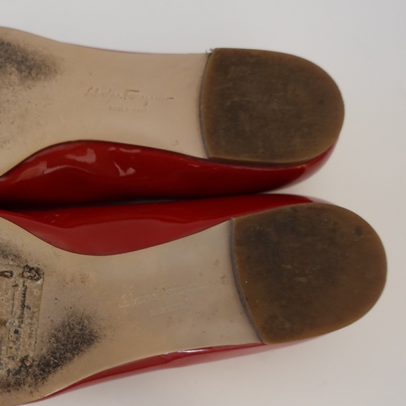 Salvatore Ferragamo Varina Red Patent Flats – Size 5 - Picture 10 of 11